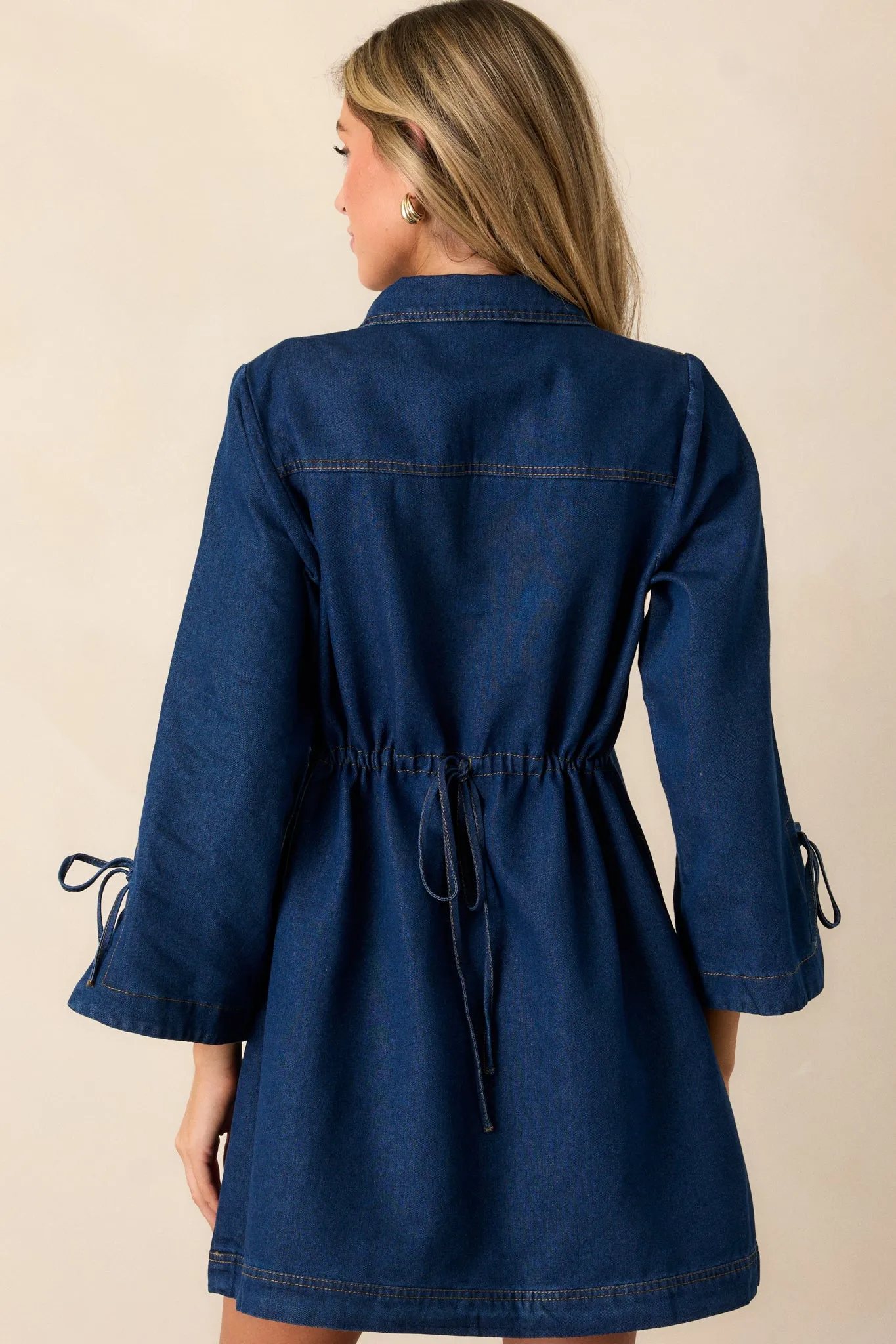 Open Horizons Dark Wash Denim Mini Dress