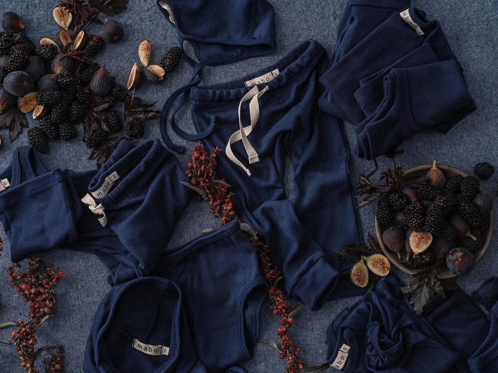 organic cotton drawstring leggings - midnight