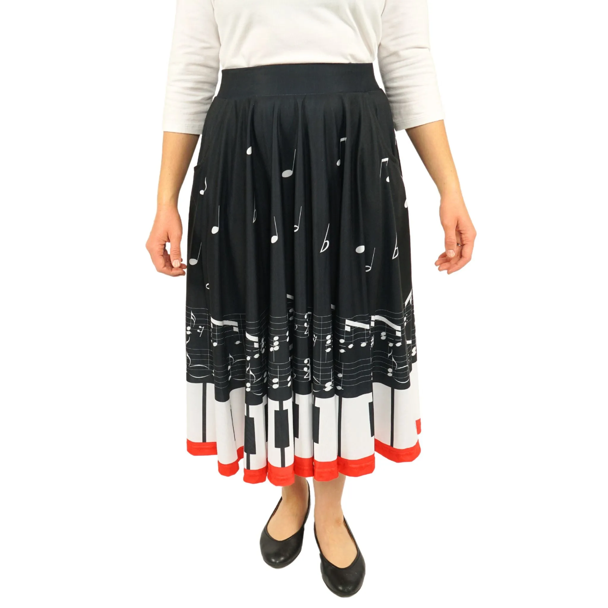 Piano Keys Twirl Skirt