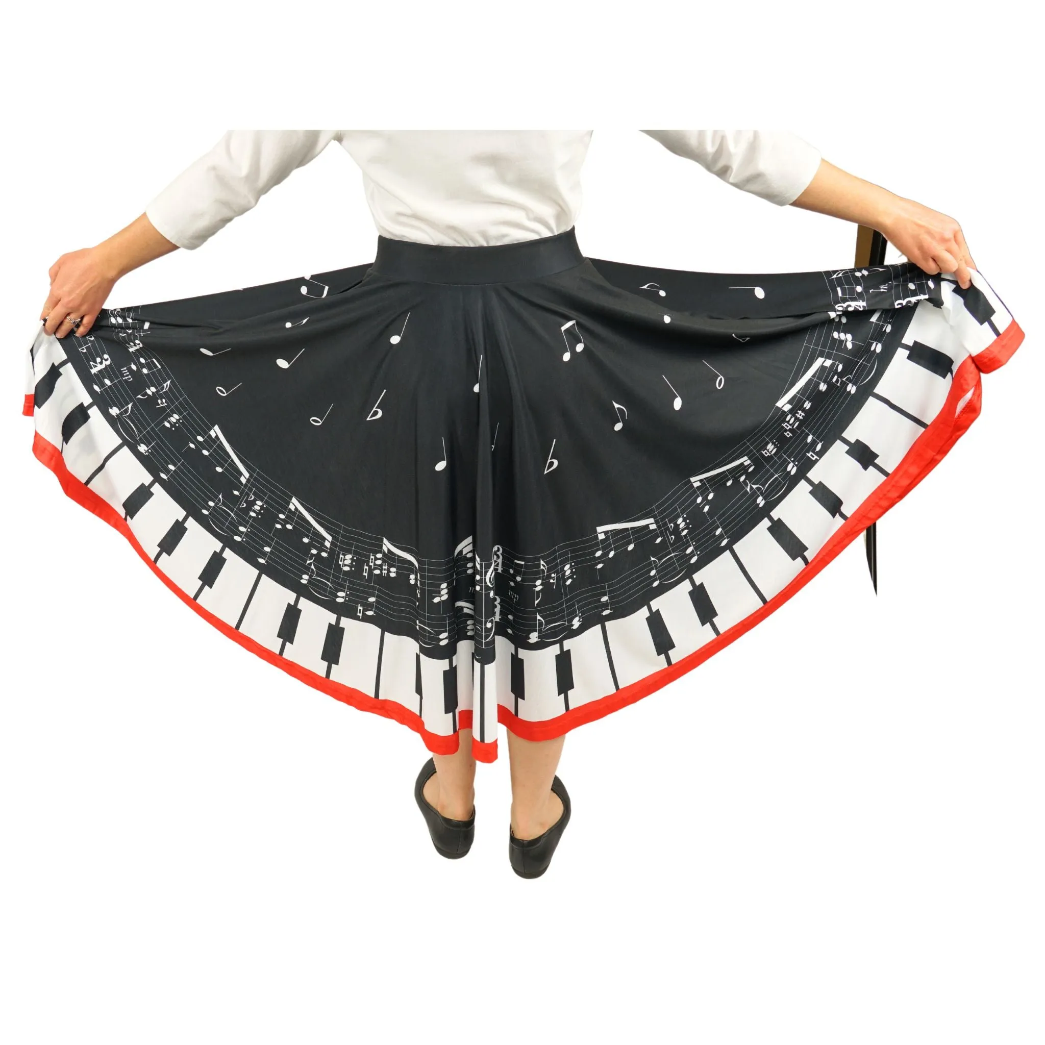 Piano Keys Twirl Skirt