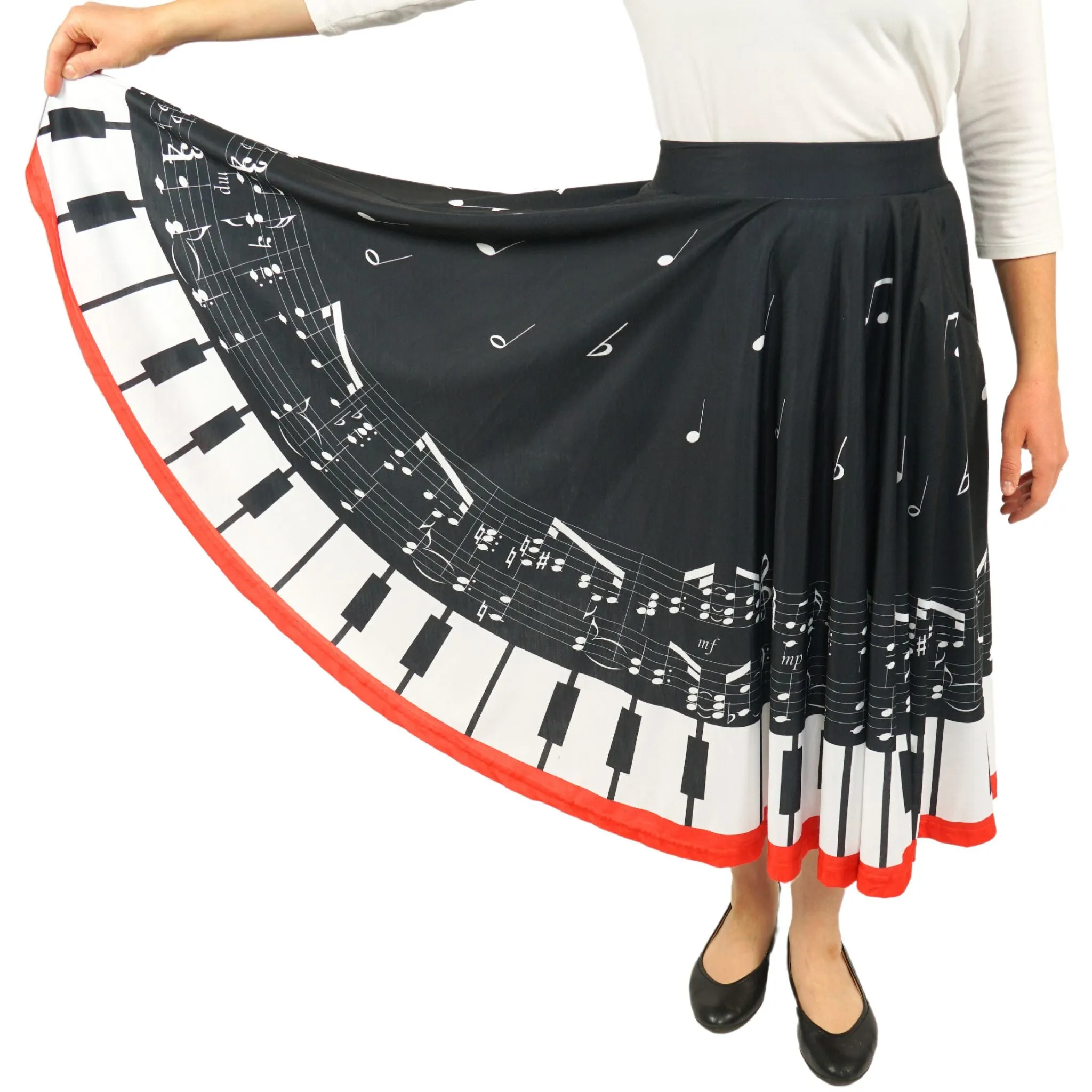 Piano Keys Twirl Skirt