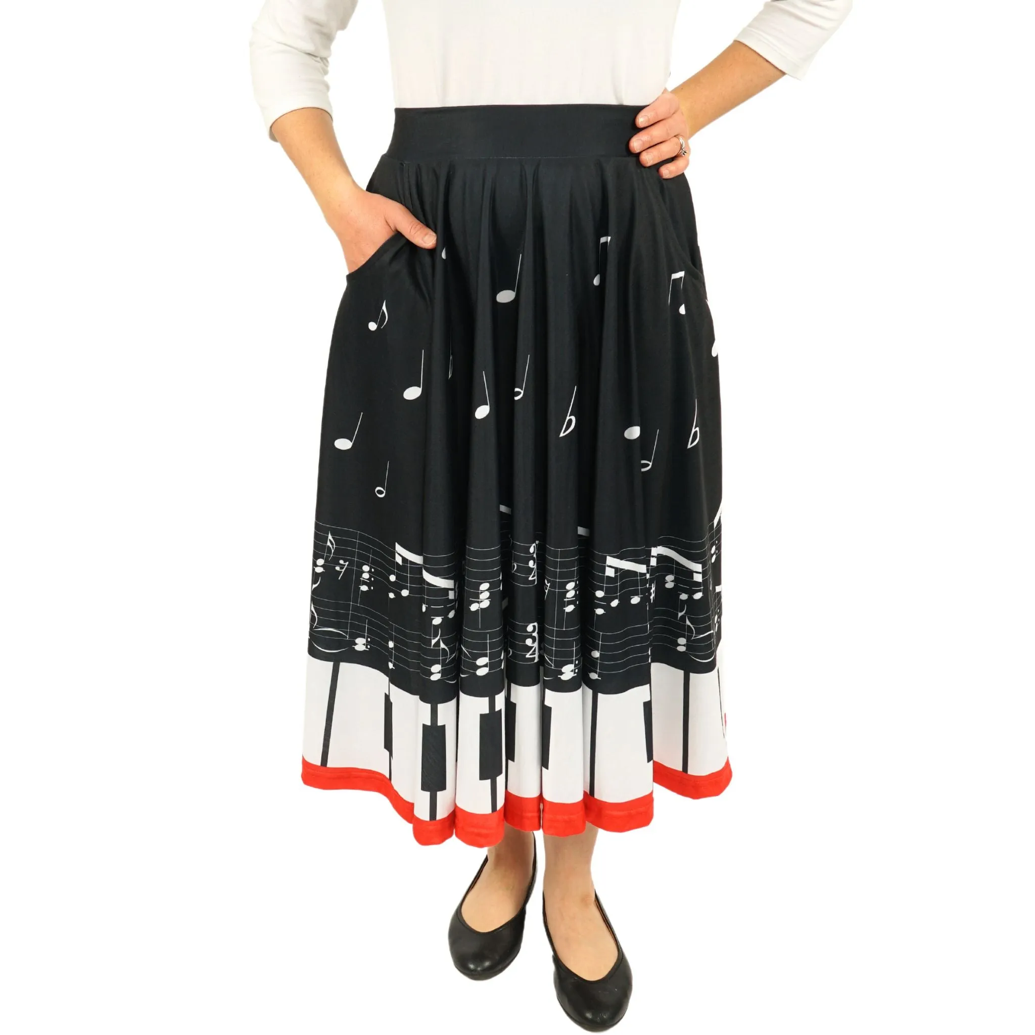 Piano Keys Twirl Skirt