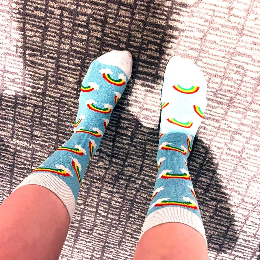 Rainbow Sky Socks from the Sock Panda (Adult Medium - Women's Shoe Sizes 5-10)