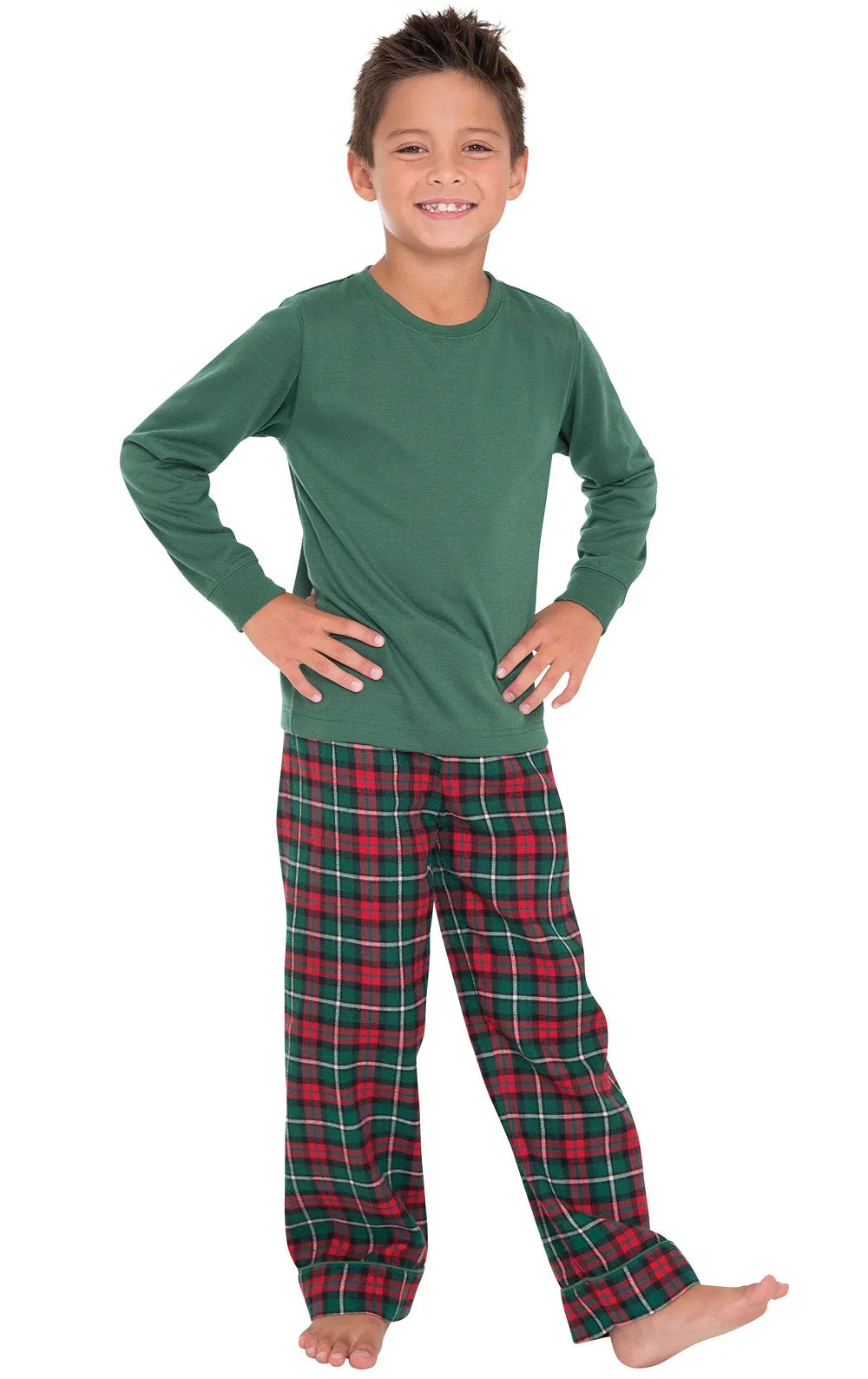 Red & Green Christmas Unisex Kids Pajamas