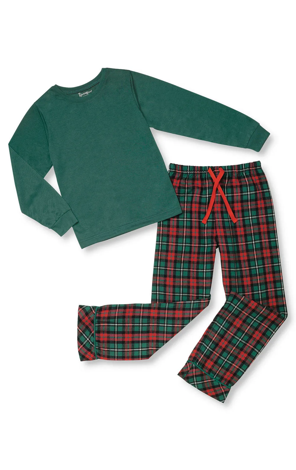 Red & Green Christmas Unisex Kids Pajamas