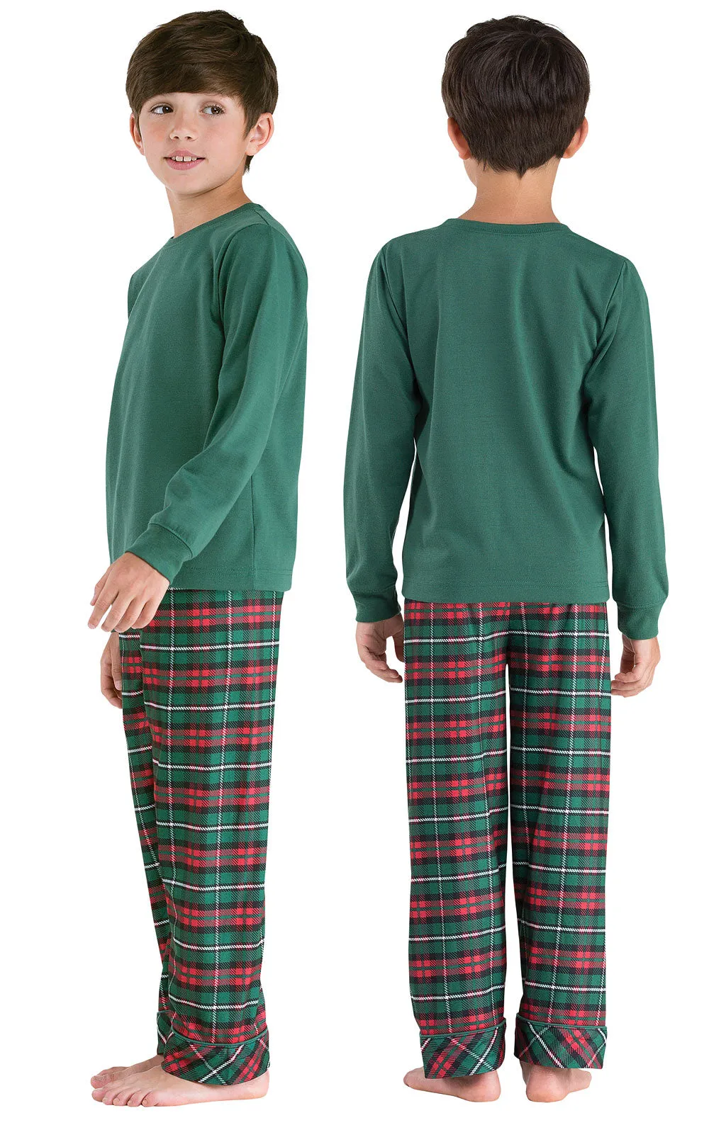Red & Green Christmas Unisex Kids Pajamas