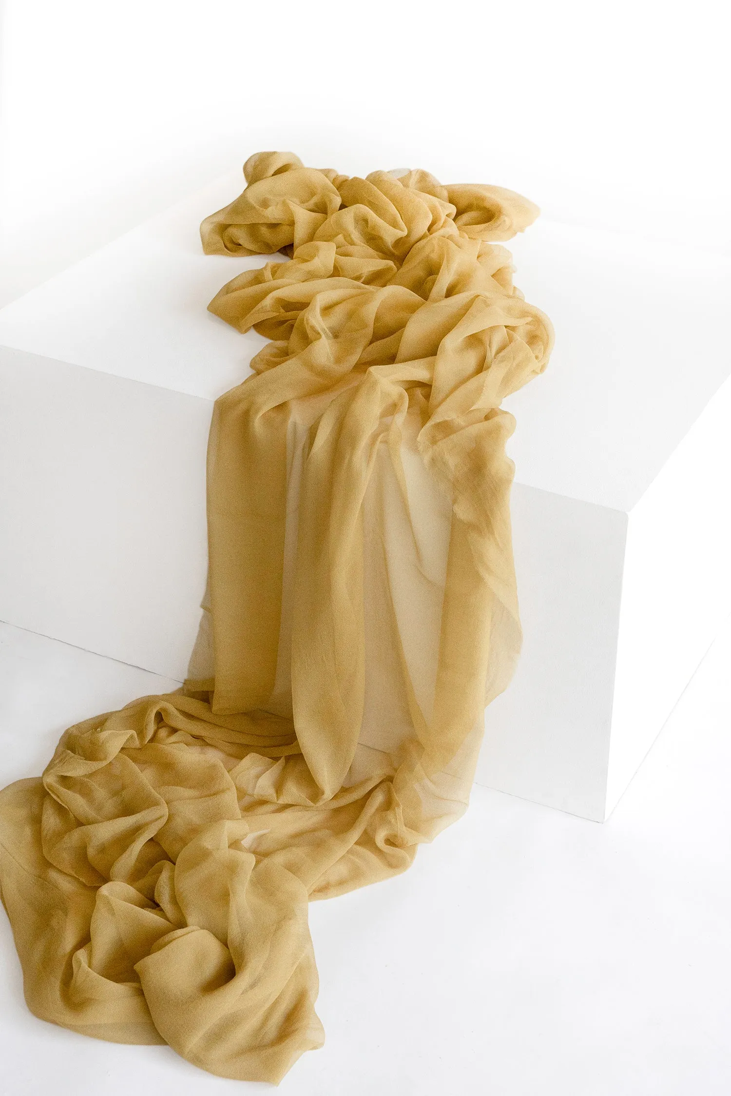 Silk Gossamer Textile in Honey