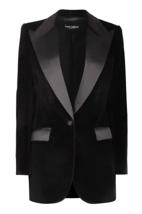 SINGLE-BREASTED VELVET JACKET