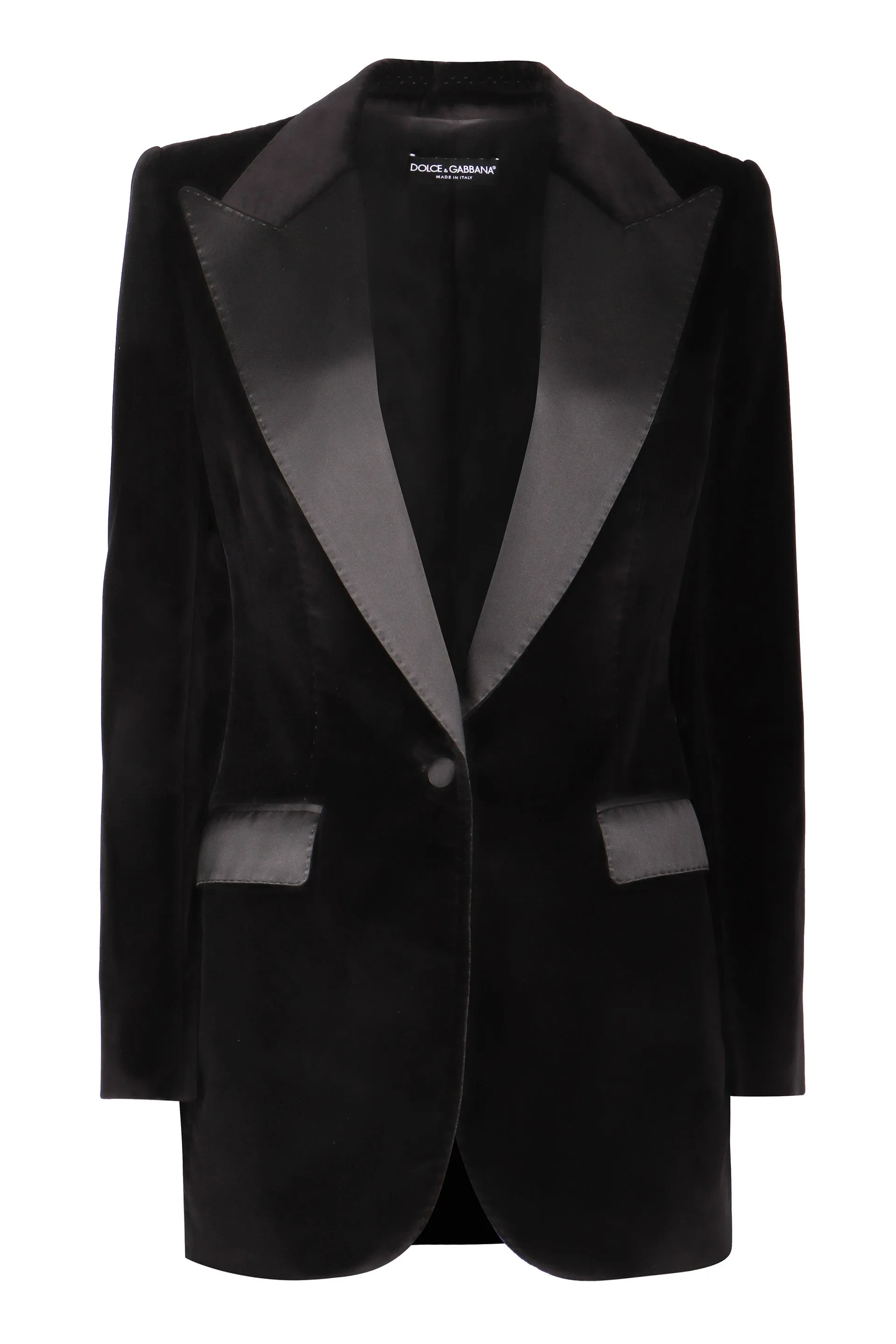 SINGLE-BREASTED VELVET JACKET