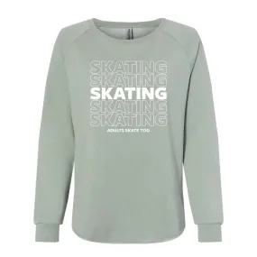 SKATING Women's Wave Wash Sweatshirt Sage - M