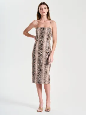 Sofia Leather Dress - Snake