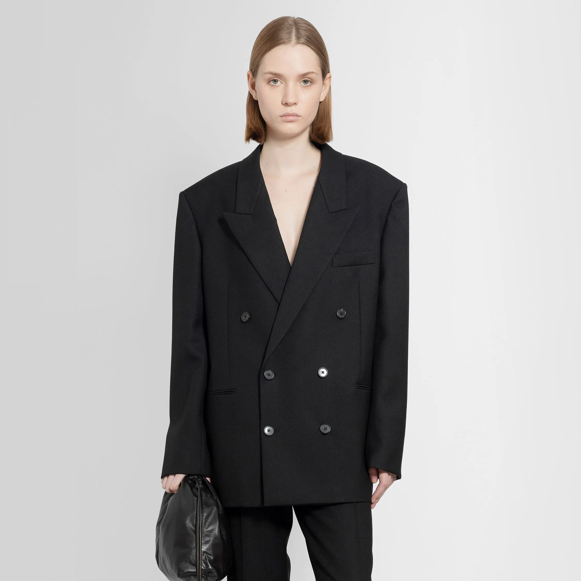 THE ROW WOMAN BLACK BLAZERS