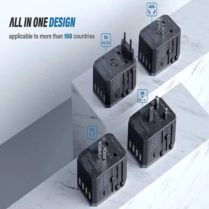 Universal Travel Adapter | Multi-Plug Power, USB Charger, and Plug Adapter