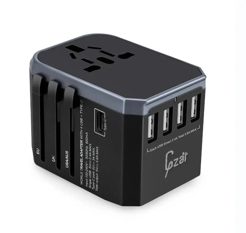 Universal Travel Adapter | Multi-Plug Power, USB Charger, and Plug Adapter