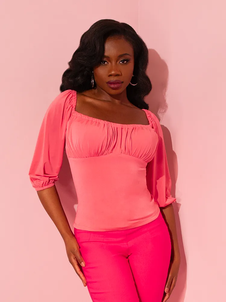 Vacation Blouse in Candy Pink - Vixen by Micheline Pitt
