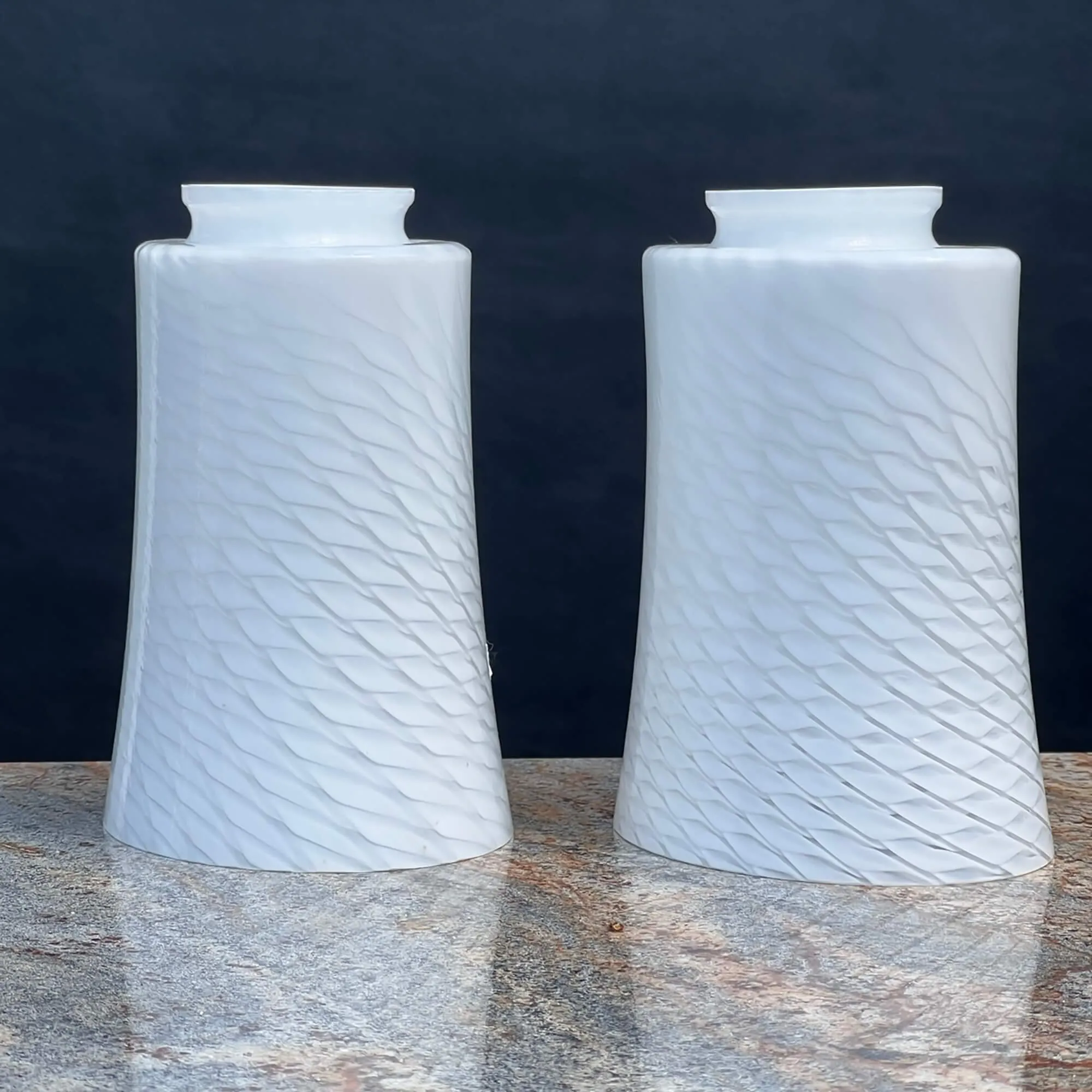 Westinghouse White on White Lunar Weave Glass Shades #8141200