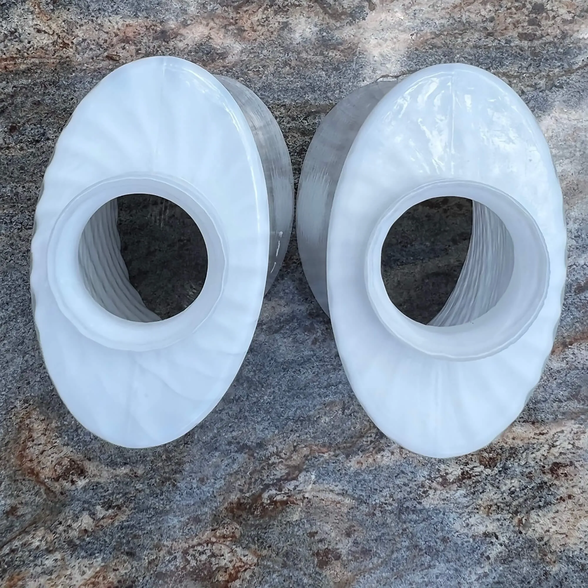 Westinghouse White on White Lunar Weave Glass Shades #8141200
