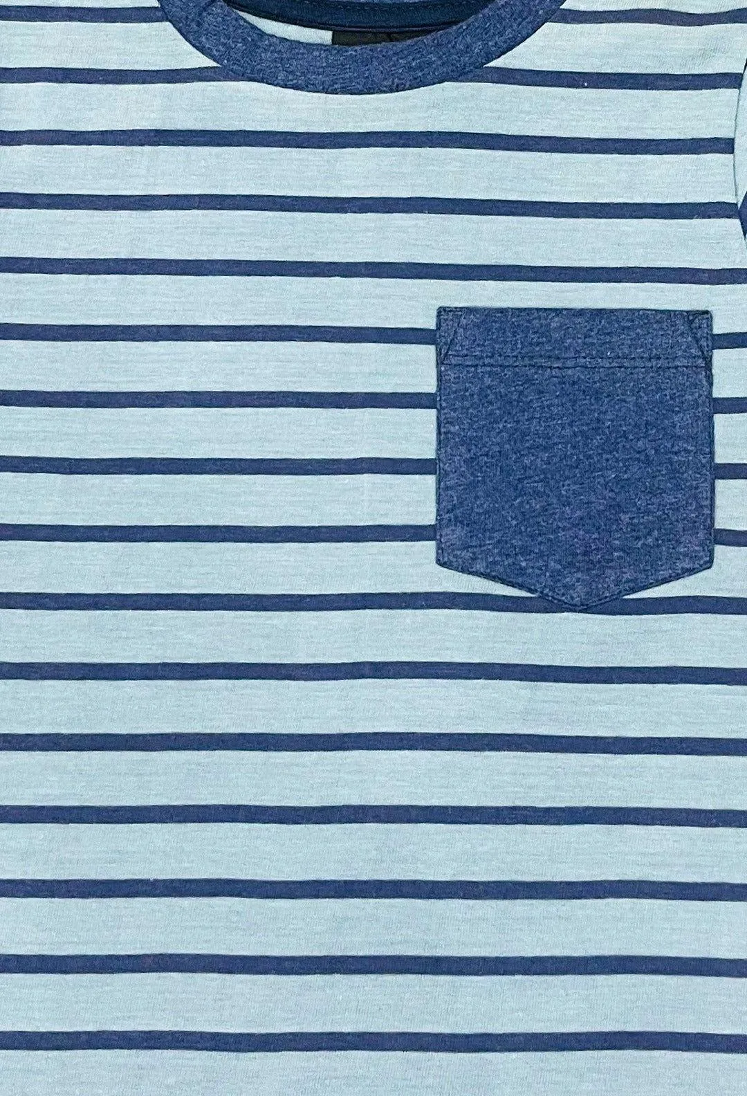 Zinc-Blue contrast Pocket Tee