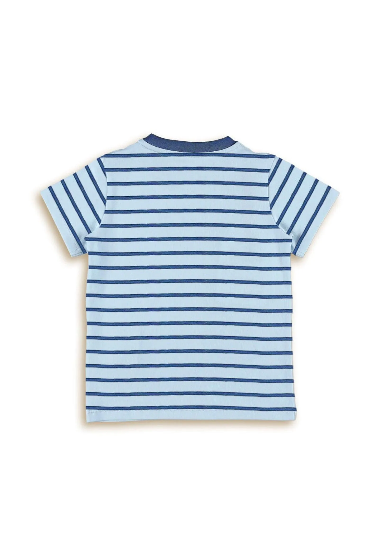 Zinc-Blue contrast Pocket Tee